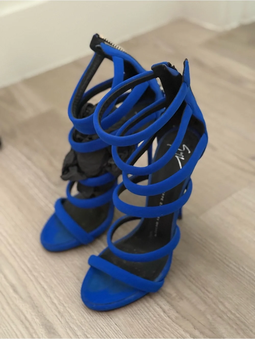 Giuseppe Zanotti Electric Blue Strappy High-Heel Sandals